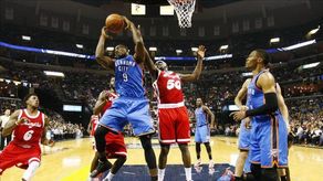 Ibaka estuvo con el equipo ganador; Rubio fue baja por lesión