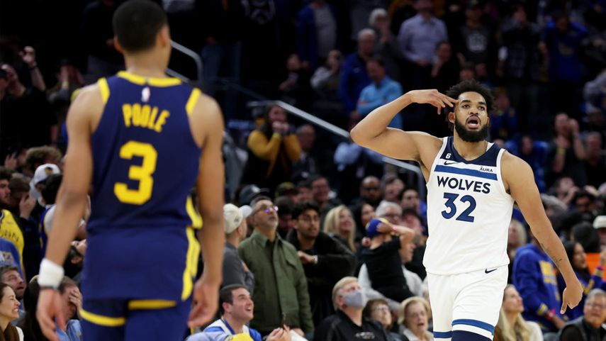 Timberwolves vencen a los Warriors en duelo directo
