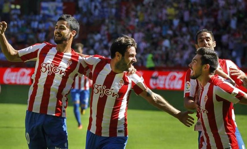 2-1. El Sporting gana al Leganés y se instala en la zona alta de la tabla