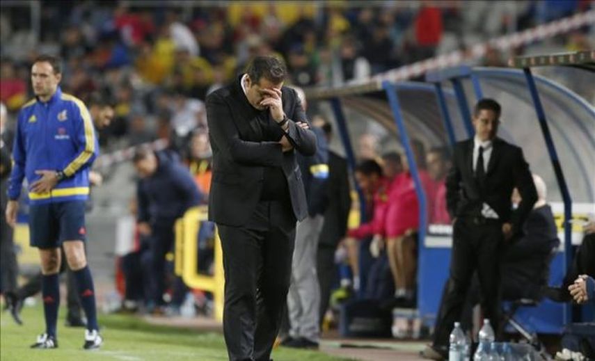 Setién ve imprescindible que Las Palmas le gane mañana al Celta