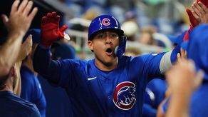 El santeño Miguel Amaya está bateando para .338 con 4 jonrones y 19 empujadas en 19 partidos en el mes de agosto. Foto: Cortesía/Cubs