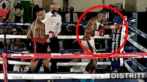 Simiso Buthelezi iba ganando la pelea y de la nada quedó boxeando solo.&nbsp;