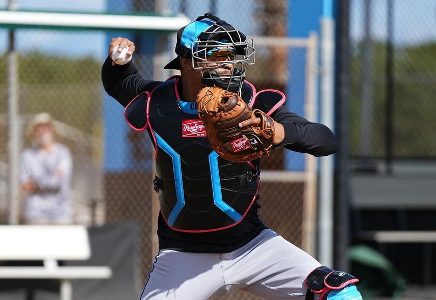 El capitalino Christian Bethancourt será el máscara titular de los Marlins de Miami en la temporada 2024 de las Grandes Ligas. Foto: Cortesía