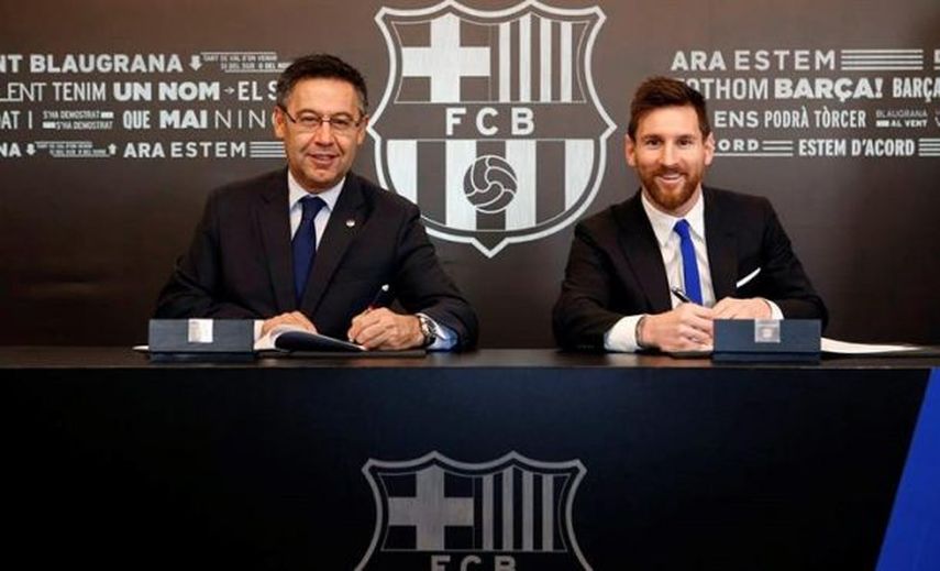 Messi firma su nuevo contrato hasta junio de 2021 y 700 millones de cláusula