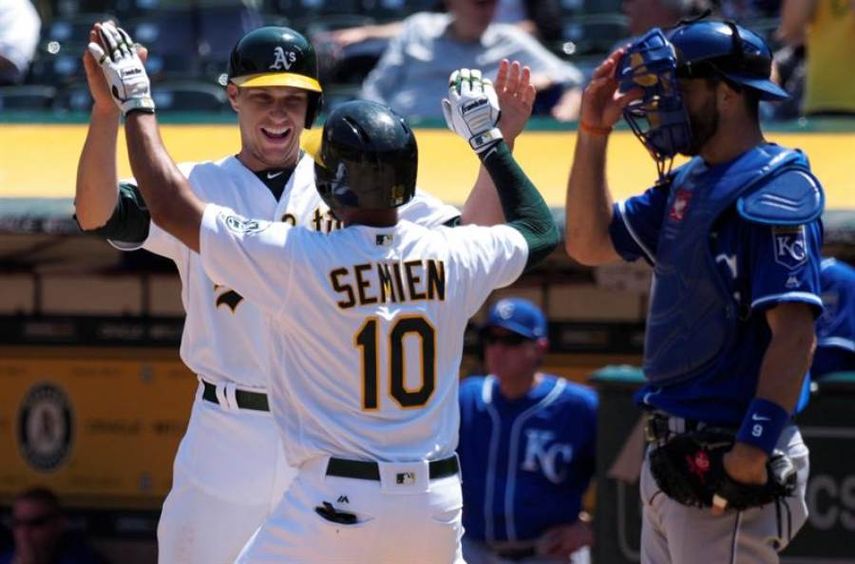 6-5. Chapman sella el triunfo de los Atléticos