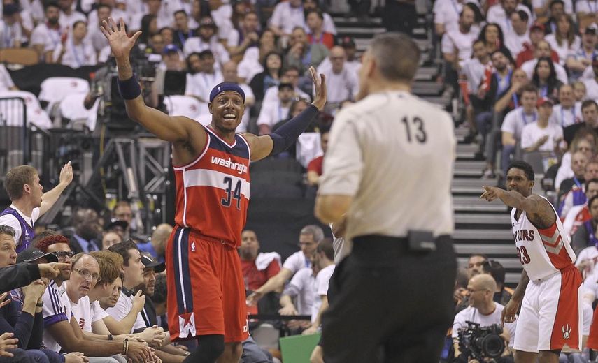 86-93. Pierce da a los Wizards la ventaja sobre los Raptors en las finales