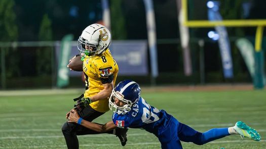 Los Kiwanis Kolts derrotaron 28-6 a los Balboa Dragons en la Semana 1 de la categoría de Contact Mini. Los Kiwanis Kolts derrotaron 28-6 a los Balboa Dragons en la Semana 1 de la categoría de Contact Mini.