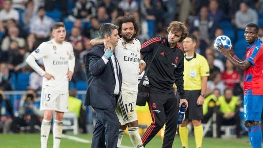 Marcelo se retira lesionado con molestias en el tobillo derecho