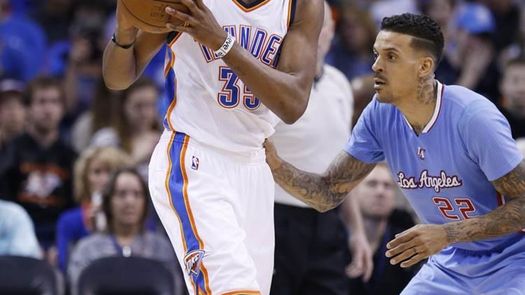 131-108. Durant y los Thunders superan a los Clippers, que jugaron sin Griffin
