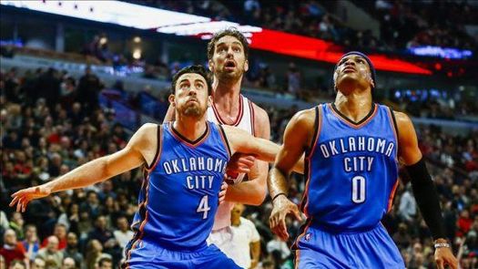 109-100. Westbrook, doble-doble y los Thunder ganan a los Bulls en un partido de Mirotic con 27 puntos
