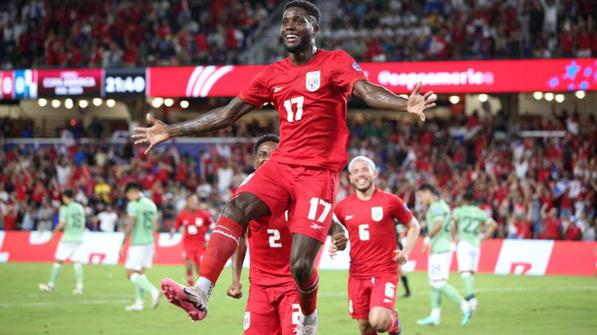 José Fajardo celebrando su segundo gol en la Copa América 2024 contra Bolivia.&nbsp;