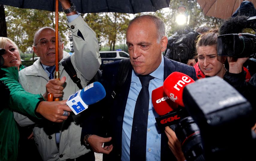 Tebas dice que un exjugador del Zaragoza le pidió que denunciara, pero no le identifica