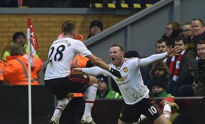 El United se lleva el clásico en Anfield gracias a De Gea y Rooney