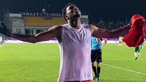 Freddy Góndola celebrando el gol.&nbsp;