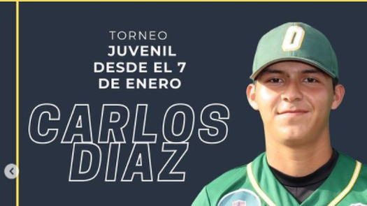 Carlos Díaz, abridor de los Vaqueros para el primer juego del Juvenil 2022.