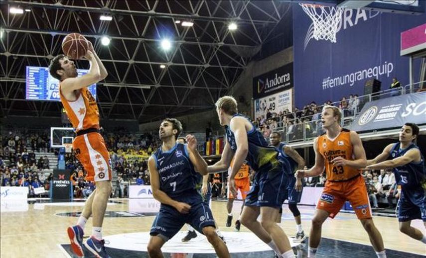 78-86. Valencia se mantiene invicto con un trabajado triunfo en Andorra