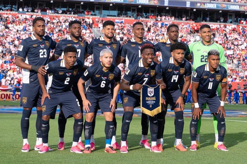 Imagen grupal del onceno inicial de Panamá en su segundo partido ante Croacia en la Copa Mundial de la FIFA 2026.&nbsp; 