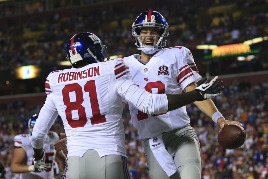 14-45. Eli Manning y los errores de Redskins dan la victoria a los Giants