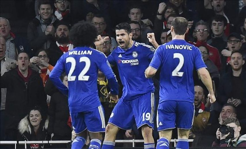 0-1. Diego Costa decide el derbi y aparta del liderato al Arsenal