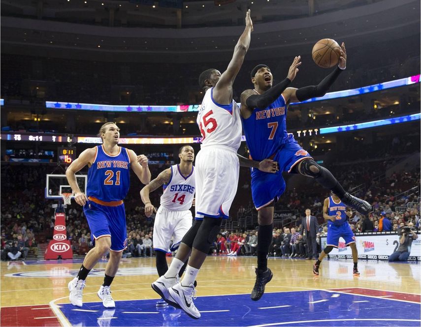 91-98. Los Knicks ganan a los Sixers con 27 puntos Anthony y de 15 de Calderón