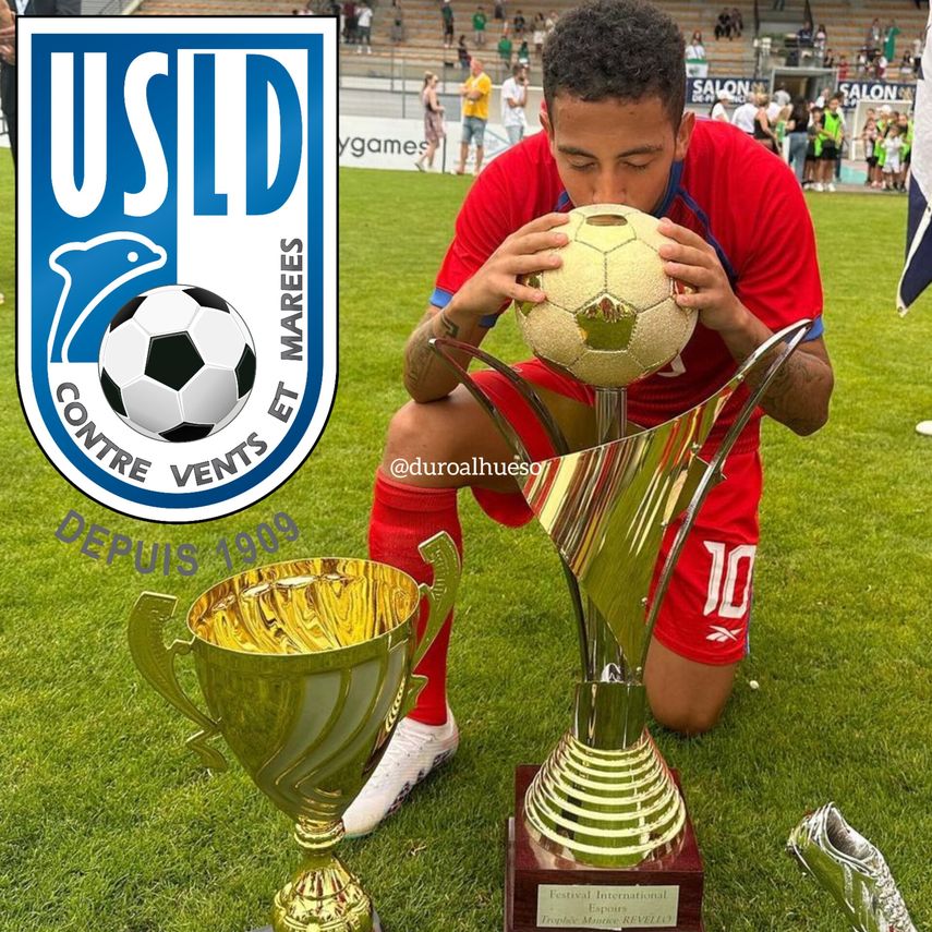 Orelien besando la Copa del Maurice Revello.&nbsp;