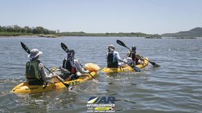 El equipo brasileño, Team Brazil Multisport lidera el Adventure Race Panamá al inicio de la quinta etapa. Foto: AR Panamá