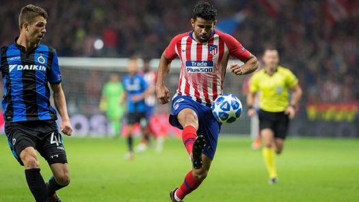 Diego Costa se retira tocado tras el segundo gol del Atlético