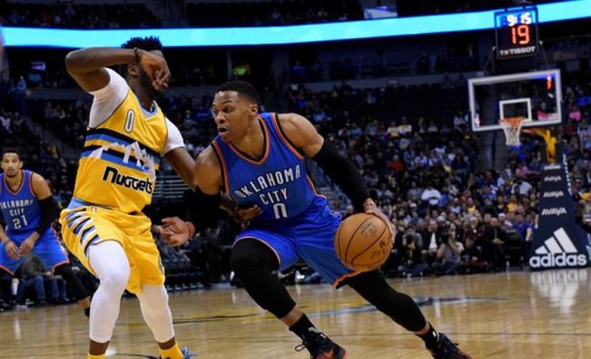 126-115. Westbrook logra cuarto triple-doble seguido en triunfo de Thunder