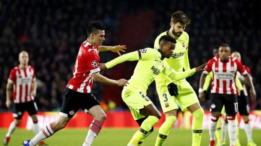 El Barça no pasa del empate (0-0) en el primer tiempo disputado en Eindhoven