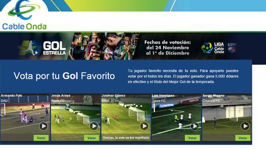 Se abren las votaciones para la escogencia del Gol Estrella