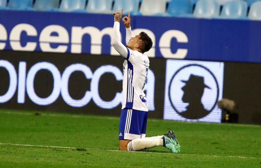 2-2. El colombiano Narváez salva al Zaragoza con dos goles al límite