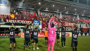 Sporting celebrando con la Académica.&nbsp;