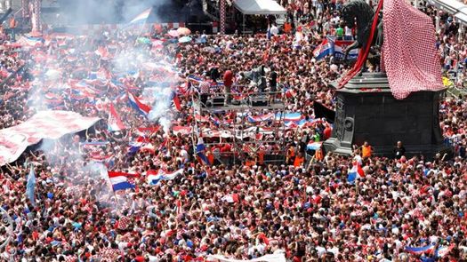 La selección croata recibe un multitudinario homenaje La selección croata recibe un multitudinario homenaje
