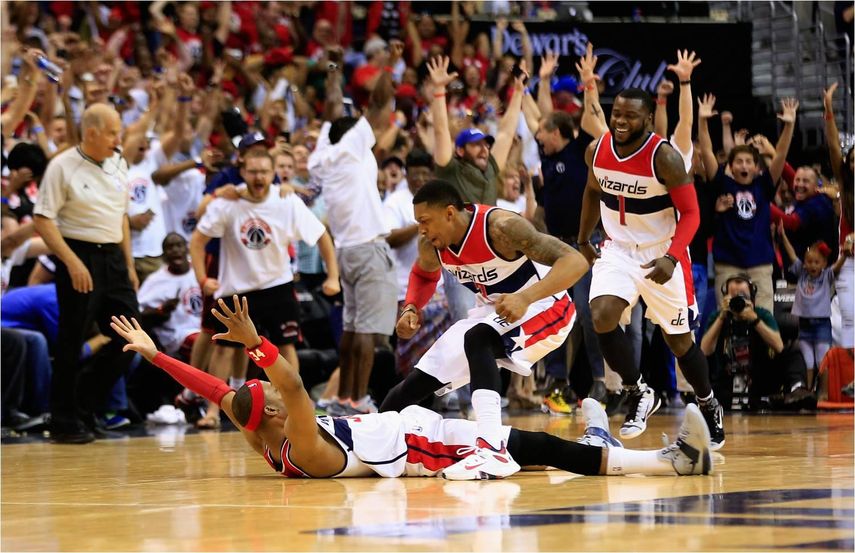 103-101. Sin Wall, pero con Porter y Pierce, Wizards ganan y toman ventaja