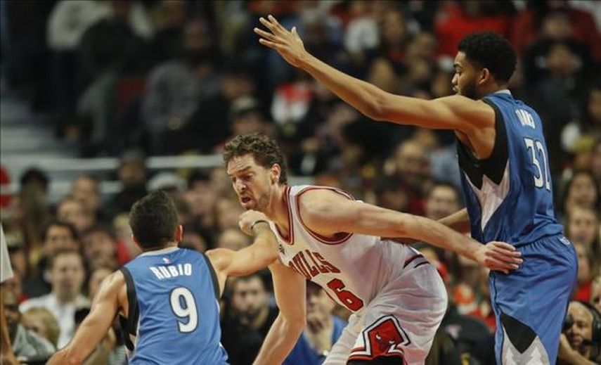 Pau Gasol y Mirotic dan el liderato a los Bulls, Rubio se acercó al triple-doble