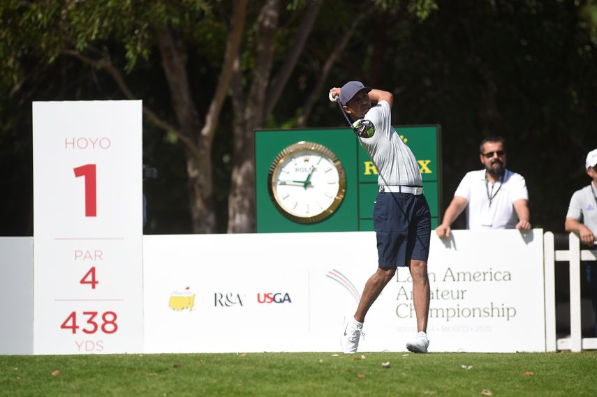 Miguel Ordoñez finalizó la primera ronda del LAAC 2022 con 73 golpes (+1). Este viernes iniciará su ronda a la 1:12 p.m. por el hoyo 10. Foto de Enrique Berardi/LAAC