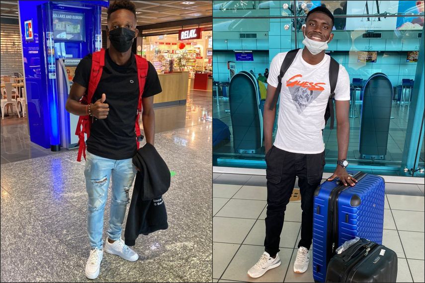 Ivey y Morán anoche en el aeropuerto de Tocumen.&nbsp;