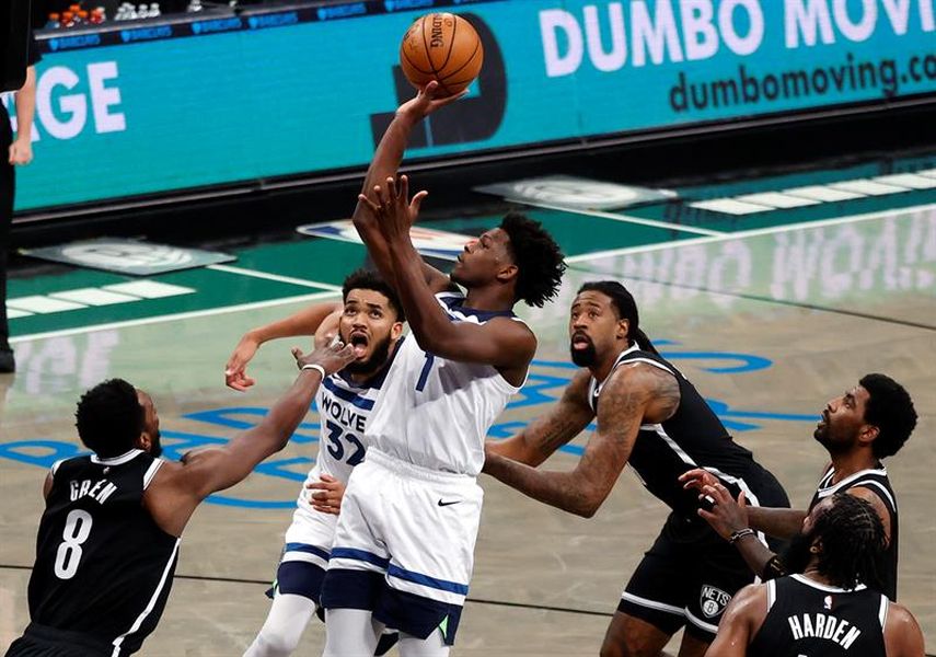 112-107: Timberwolves se lo ponen difícil a unos Nets con un Harden inmenso