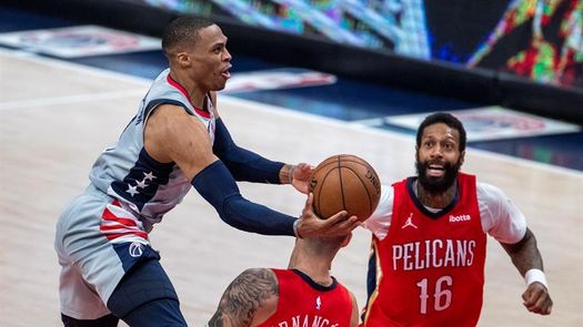 117-115. Ante los Pelicans, los Wizards vuelven a ganar guiados por Westbrook y Beal