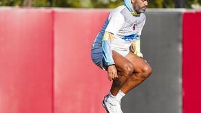 Gavilán Gómez entrenando en el estadio de Los Andes.&nbsp;