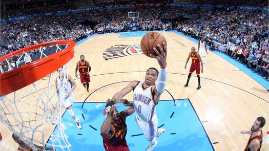 Cavaliers, sin James, no pueden con Thunder y Harden da el triunfo a los Rockets