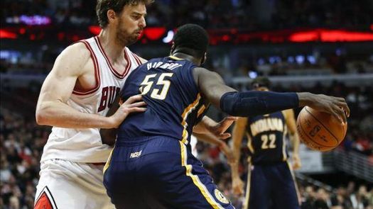 90-99. Scola le ganó duelo a Gasol y los Pacers sorprenden a los Bulls