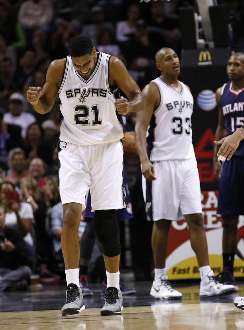 94-92. Duncan y los Spurs mantienen bajo su control a los Hawks
