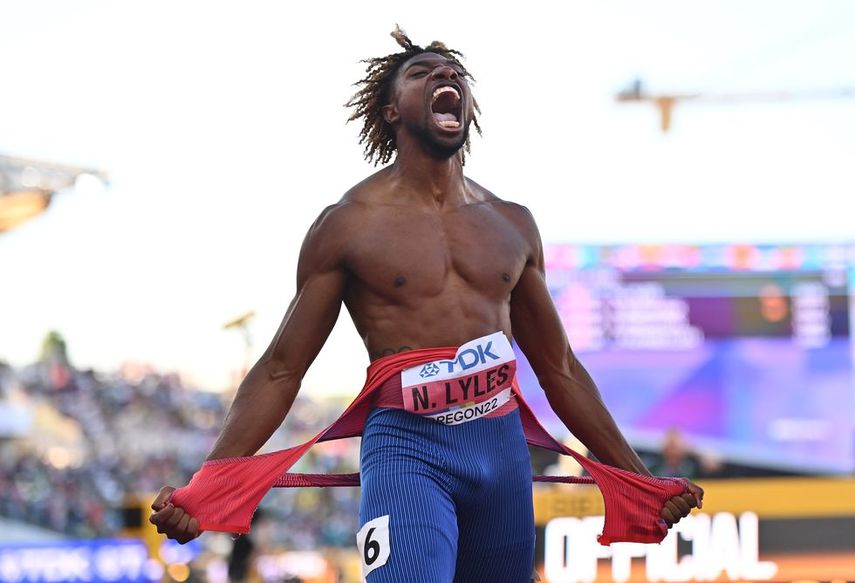 Noah Lyles voló en los 200 metros de Oregon 2022