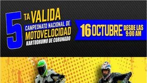 Quinta válida de motovelocidad se disputará este domingo en Coronado