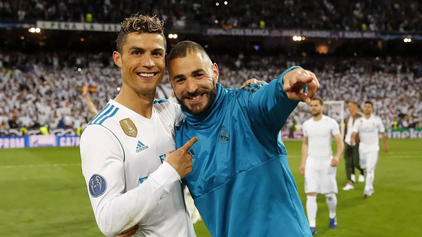 Karim Benzema queda solo detrás de Cristiano Ronaldo