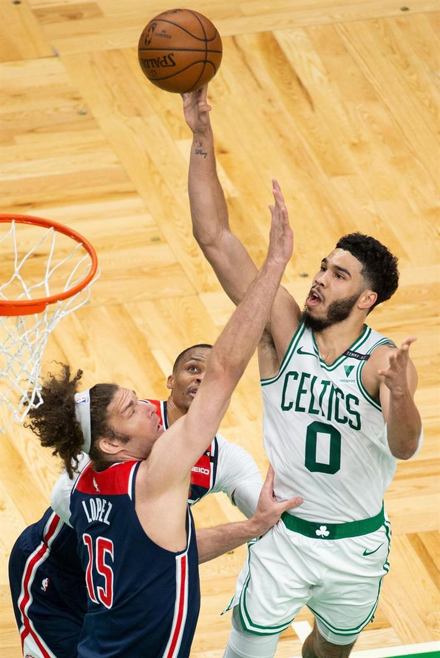 118-100. Tatum, con 50 puntos, destroza a los Wizards y los Celtics jugarán contra los Nets