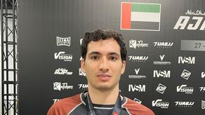 Calviño tras conquistar el segundo lugar en la categoría cinturón marrón 69 kg del North America Continental Jiu-jitsu Championship.