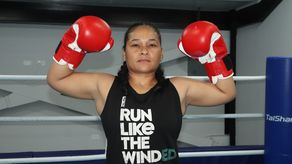 La panameña Teresa Almengor está entrenando a diario en el gimnasio La Basita de David, Chiriquí para este combate de título mundial. Foto: Cortesía/José Ángel Horna
