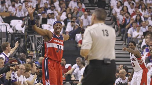 86-93. Pierce da a los Wizards la ventaja sobre los Raptors en las finales